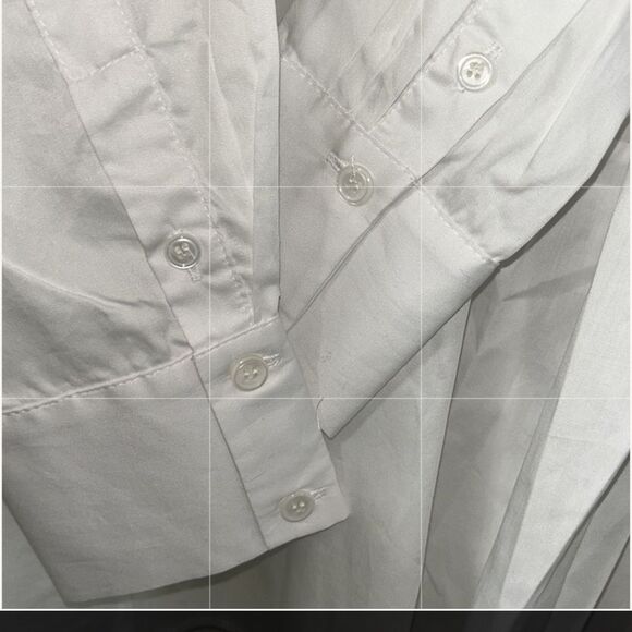 Anthropologie Harshman Cotton Button Back Oversized Top(Size XS) - Picture 7 of 9